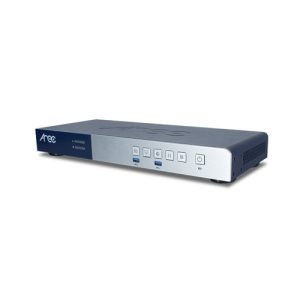 Медийна станция AREC LS-410 с HDMI, USB и IP входове за 4K UHD видео и аудио, идеална за конферентни зали и професионални AV решения.